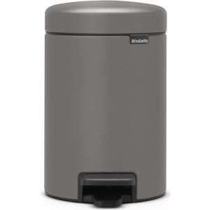 Brabantia NewIcon Prullenbak - 3 Liter - Mineral Concrete Grey
