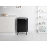Brabantia - Bo Touch Bin Hi - Prullenbak - Matt Black - 2 x 30 liter