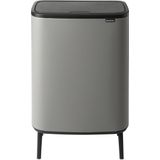 Brabantia Bo Touch Bin Hi Prullenbak - 2 x 30 Liter - Mineral Concrete Grey - Afvalscheiding