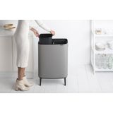 Brabantia Bo Touch Bin Hi Prullenbak - 2 x 30 Liter - Mineral Concrete Grey - Afvalscheiding