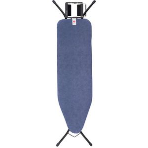 Brabantia Strijkplank B - met Strijkijzerhouder - 124 x 38 cm - Denim Blue