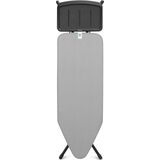 Brabantia Strijkplank C - met Stoomunithouder - 124 x 45 cm - Metallised