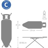 Brabantia - Strijkplank C - Spring Bubbles - Met Strijkijzerhouder
