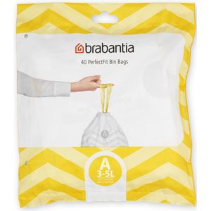 Brabantia PerfectFit Vuilniszakken - 3/5 l - Code A - 40 stuks