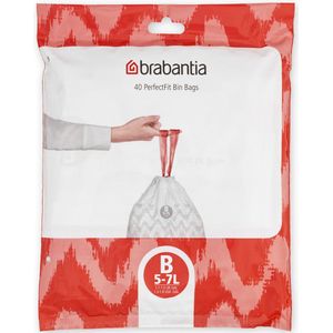 Brabantia PerfectFit Vuilniszakken - 5/7 l - Code B - 40 stuks