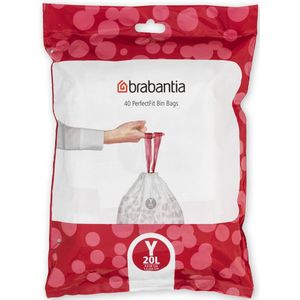 Brabantia PerfectFit Vuilniszakken - 20 l - Code Y - 40 stuks