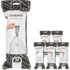 Brabantia PerfectFit Vuilniszakken - 60 l - Code M - 6 rollen x 20 stuks