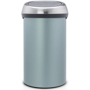Brabantia Touch Bin Prullenbak - 60 liter - Metallic Mint / Matt Steel Fingerprint Proof deksel