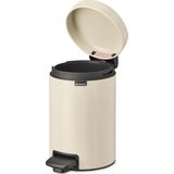 Brabantia - NewIcon - Prullenbak - Soft Beige - 3 Liter - Kunststof Binnenemmer