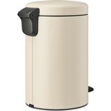 Brabantia NewIcon Prullenbak - Soft Beige - 12 Liter - Kunststof Binnenemmer
