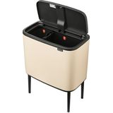 Brabantia - Bo Touch Bin - Prullenbak - Soft Beige - 11 + 23 Liter - Afvalscheiding