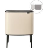 Brabantia - Bo Touch Bin - Prullenbak - Soft Beige - 11 + 23 Liter - Afvalscheiding