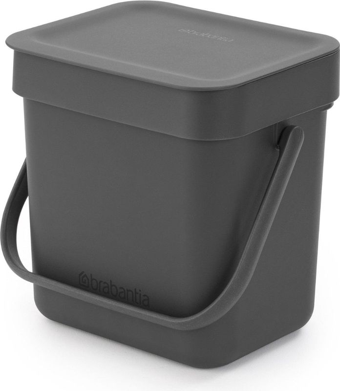 Brabantia Sort & Go - Prullenbak - Grijs - Kunststof - 3L