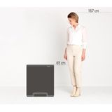 Brabantia - Bo Prullenbak - Pedaalemmer - Matt Steel - 60 Liter
