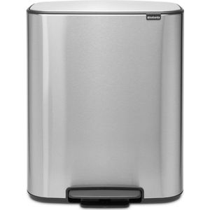 Brabantia - Bo Prullenbak - Pedaalemmer - Matt Steel - 60 Liter
