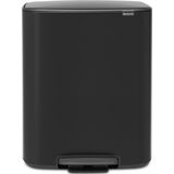 Brabantia - Bo Prullenbak - 60 Liter - Matt Black - Pedaalemmer