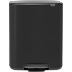 Brabantia - Bo Prullenbak - 60 Liter - Matt Black - Pedaalemmer