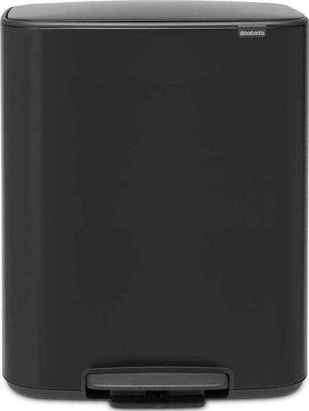Brabantia - Bo Prullenbak - 60 Liter - Matt Black - Pedaalemmer