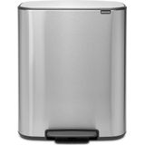 Brabantia Bo Prullenbak - 2 x 30 Liter - Matt Steel - Fingerprint Proof