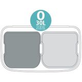 Brabantia Bo Prullenbak - 2 x 30 Liter - Matt Steel - Fingerprint Proof