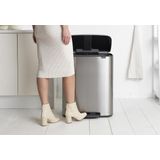Brabantia Bo Prullenbak - 2 x 30 Liter - Matt Steel - Fingerprint Proof