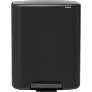 Brabantia Bo Prullenbak 2 x 30 liter Afvalscheiding Matt Black