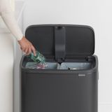 Brabantia - Bo Touch Bin - Prullenbak - Matt Black - 2 x 30 l