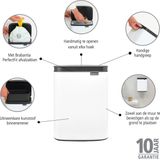 Brabantia - Bo Prullenbak - 4 Liter - Wit - Ruimtebesparend