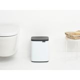 Brabantia - Bo Prullenbak - 7 Liter - Wit - Ruimtebesparend