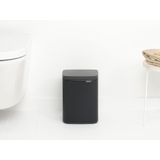 Brabantia - Bo Prullenbak - Matt Black - 4 Liter - Ruimtebesparend