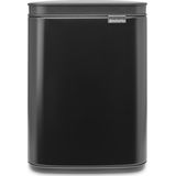 Brabantia - Bo Prullenbak - Matt Black - 4 Liter - Ruimtebesparend