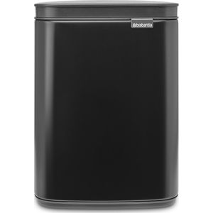 Brabantia - Bo Prullenbak - Matt Black - 4 Liter - Ruimtebesparend
