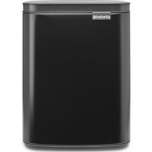 Brabantia Bo Prullenbak - 7 Liter - Matt Black - Ruimtebesparend