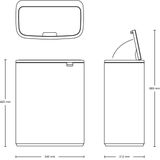 Brabantia - Bo Touch Bin - Prullenbak - Matt Black - 60 Liter