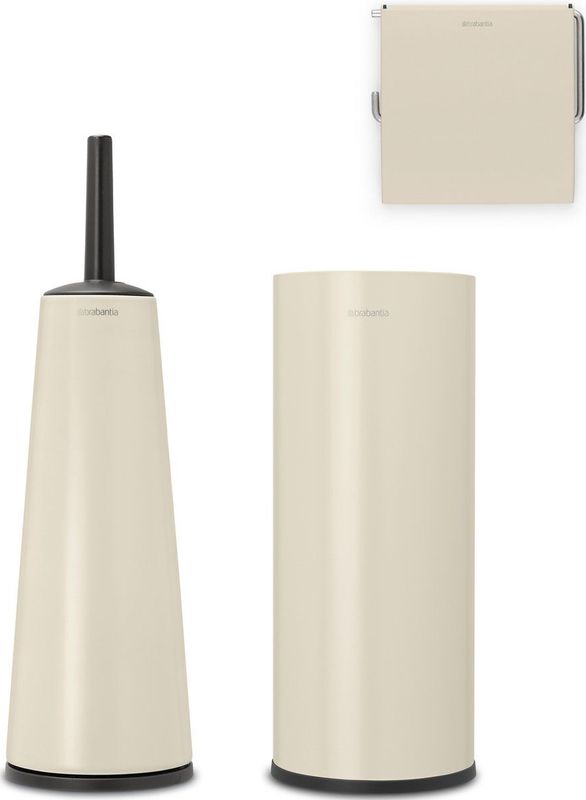 Brabantia - ReNew Toiletaccessoires Set - 3-delig - Soft Beige - Corrosiebestendig