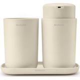 Brabantia ReNew Badkameraccessoires Set - 3-delig - Soft Beige - Corrosiebestendig Materiaal