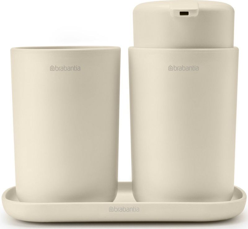 Brabantia ReNew Badkameraccessoires Set - 3-delig - Soft Beige - Corrosiebestendig Materiaal