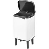 Brabantia - Bo Hi Prullenbak - Wit - 4 Liter - Ruimtebesparend