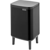 Brabantia Bo Hi Prullenbak - Matt Black - 7 Liter - Ruimtebesparend