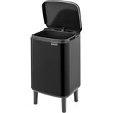 Brabantia Bo Hi Prullenbak - Matt Black - 7 Liter - Ruimtebesparend