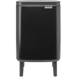 Brabantia Bo Hi Prullenbak - Matt Black - 7 Liter - Ruimtebesparend