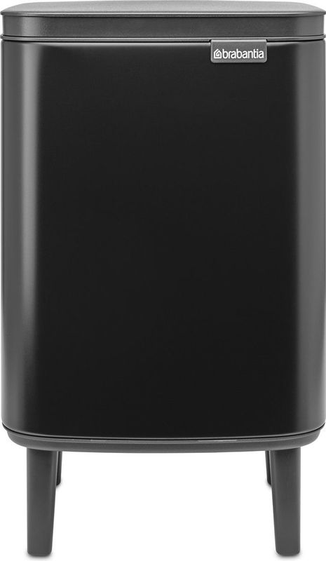 Brabantia Bo Hi Prullenbak - Matt Black - 7 Liter - Ruimtebesparend