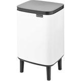 Brabantia - Bo Hi Prullenbak - 7 Liter - Wit - Ruimtebesparend