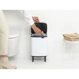 Brabantia - Bo Hi Prullenbak - 7 Liter - Wit - Ruimtebesparend