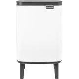 Brabantia - Bo Hi Prullenbak - 7 Liter - Wit - Ruimtebesparend