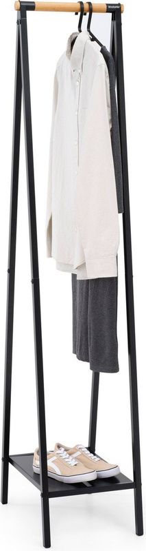 Brabantia - Linn Kledingrek Compact - Matt Black - Bamboe Roede - Ruimtebesparend