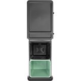 Brabantia Sort & Go Inbouw Prullenbak - 2 x 15 liter - Jade Green en Dark Grey