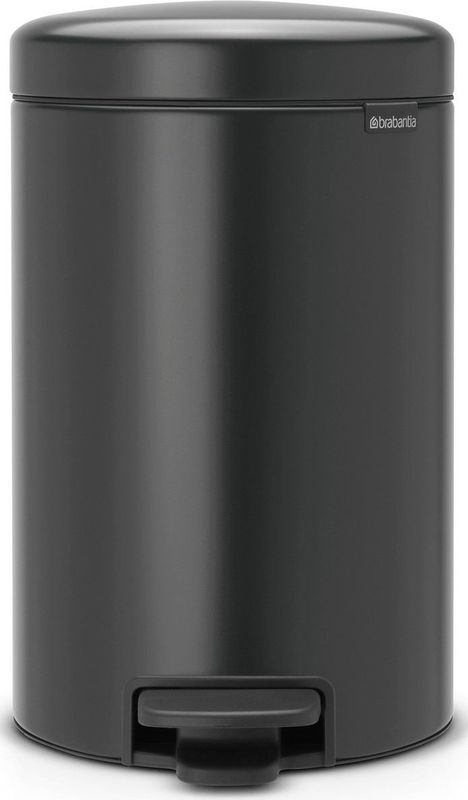 Brabantia - NewIcon - Prullenbak - Confident Grey - 12 Liter - Ruimtebesparend