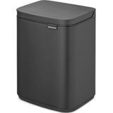 Brabantia - Bo Prullenbak - 4 Liter - Mineral Infinite Grey - Ruimtebesparend