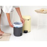 Brabantia - NewIcon Prullenbak - Mellow Yellow - 5 Liter - Stevige Pedaalemmer
